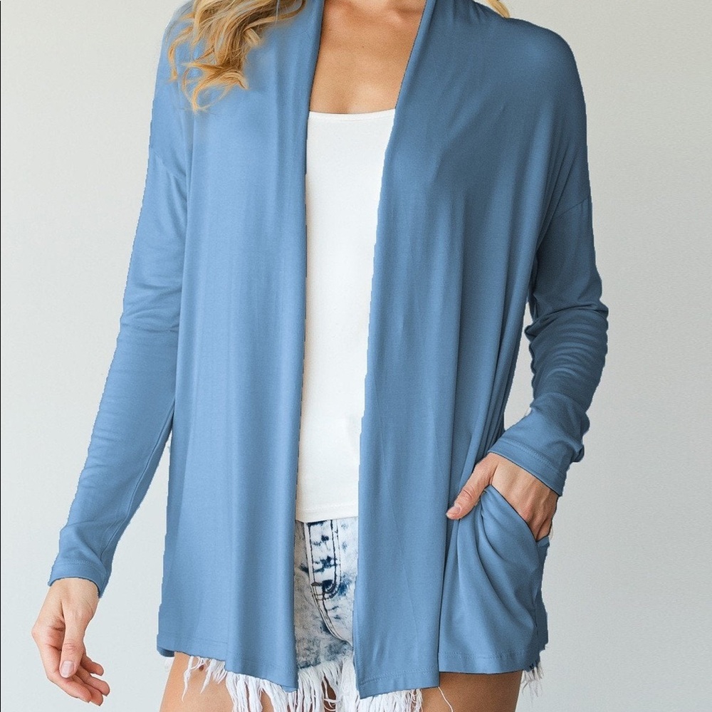 Casual Cardigan Side Pockets - Picture 4 of 4